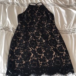 Black lace cocktail dress, size medium